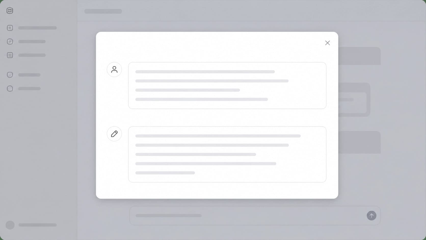 Скриншот интерфейса ChatGPT с открытым окном Custom Instructions, где в двух полях введены примеры настроек: в поле о пользователе указана профессия и предпочтения, в поле о стиле ответа — требования к формату и запреты. Изображение в спокойных тонах, стиль — аккуратный UI-скриншот.