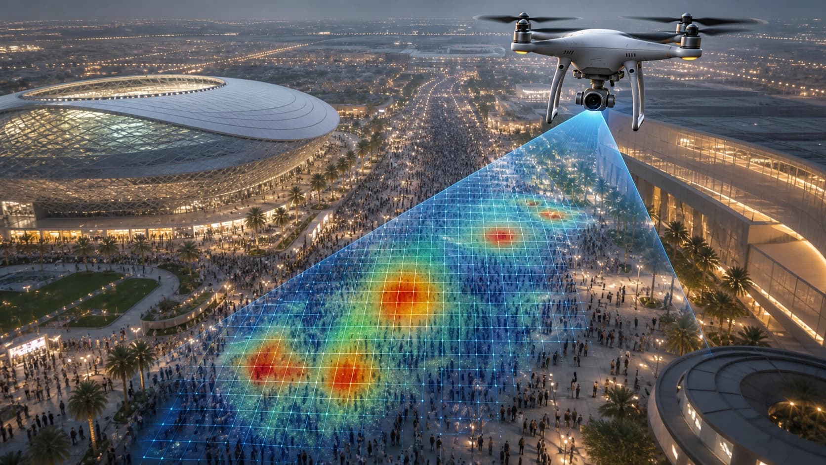 Menghitung kerumunan dengan drone tanpa penandaan: protokol adaptif untuk acara olahraga besar