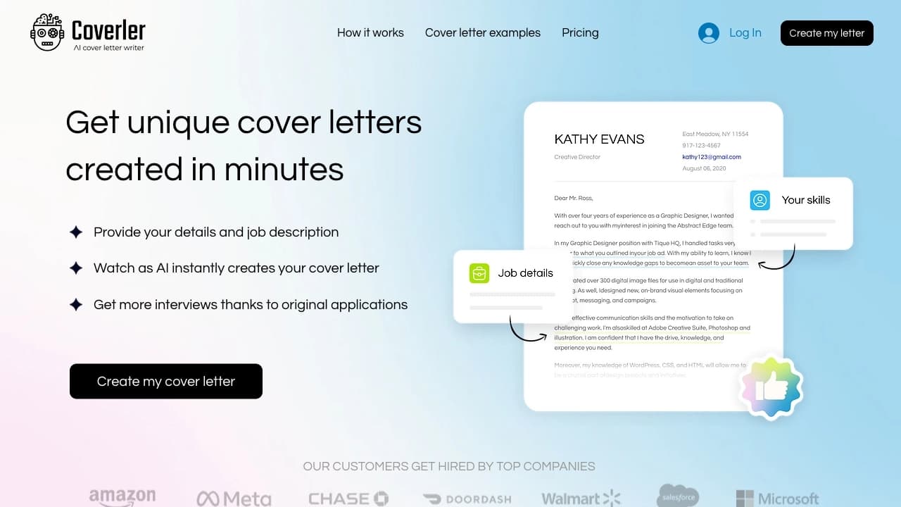 Coverler — AI Cover Letter Generator