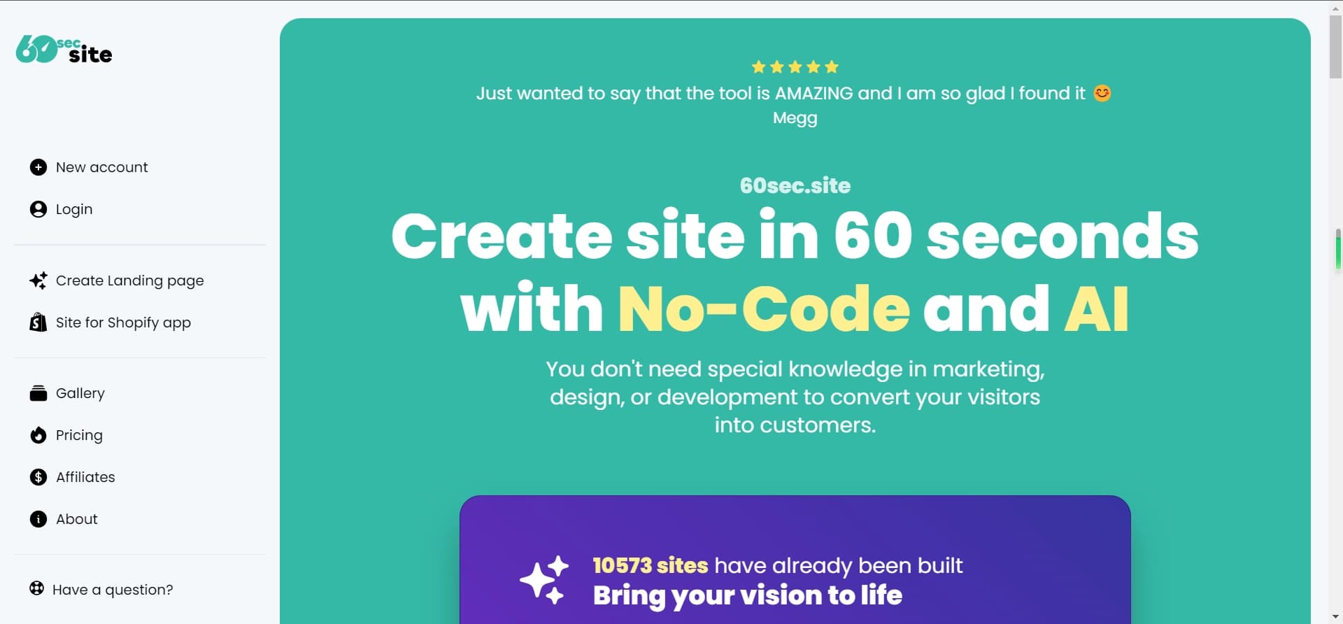60 sec site