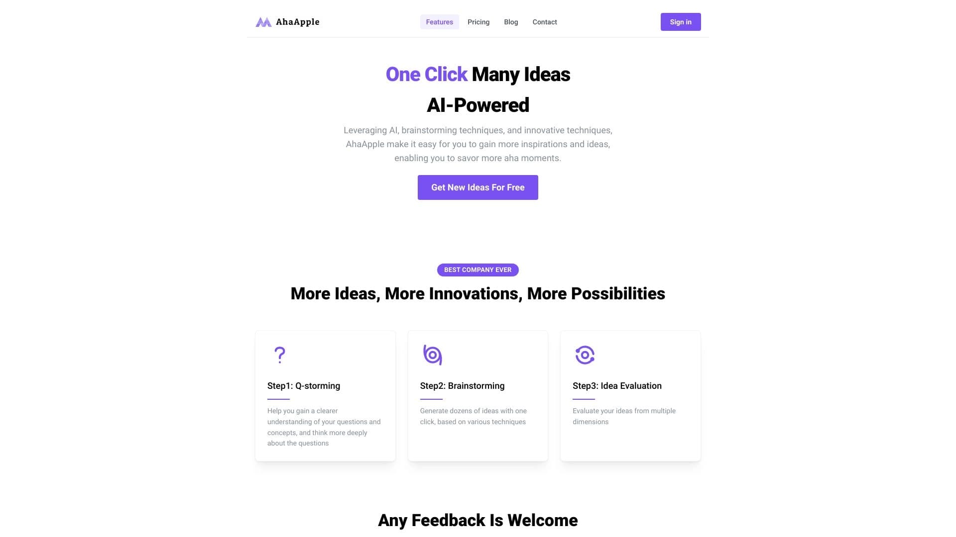 AhaApple - AI Idea Generator
