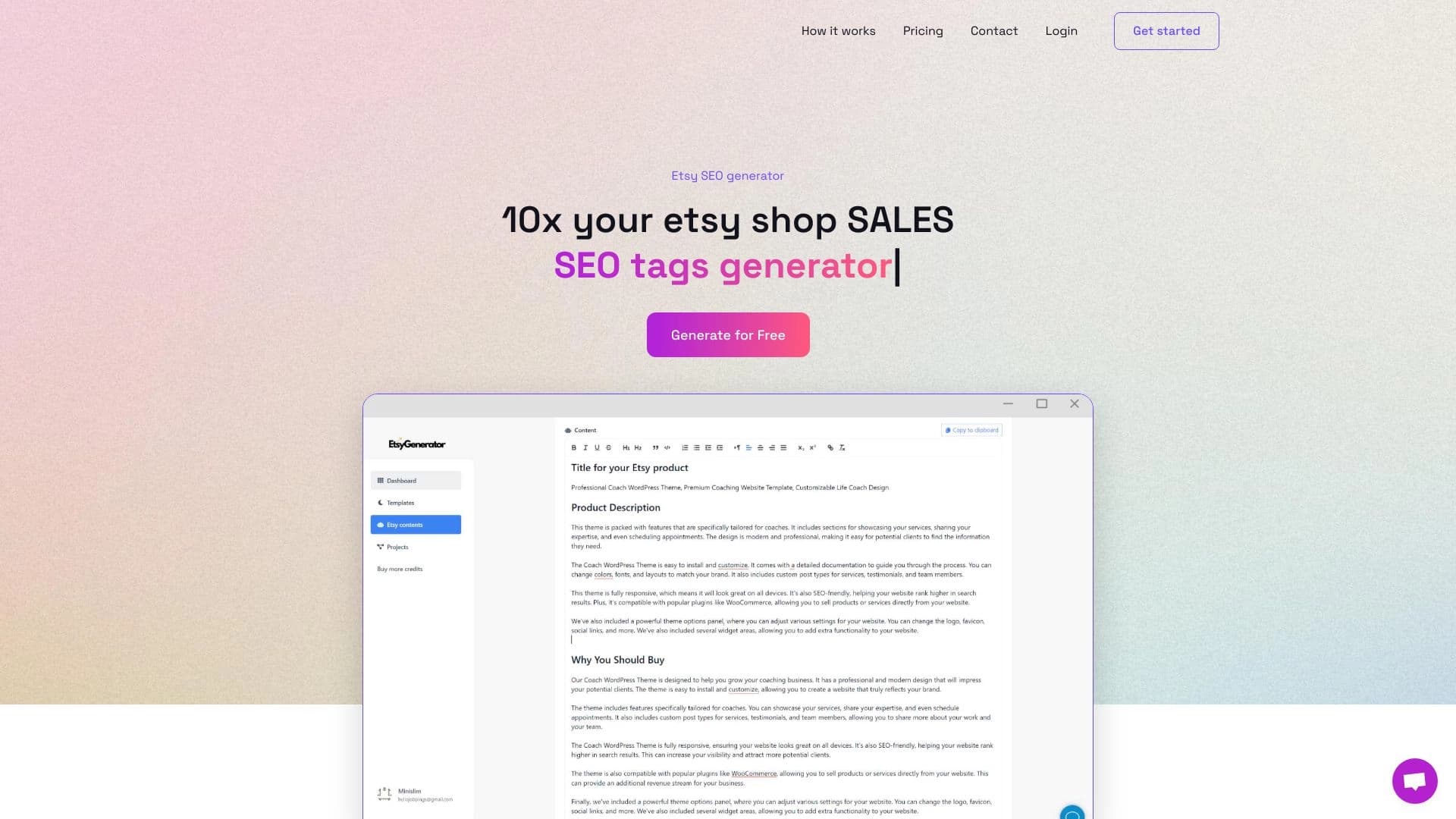 Etsy generator