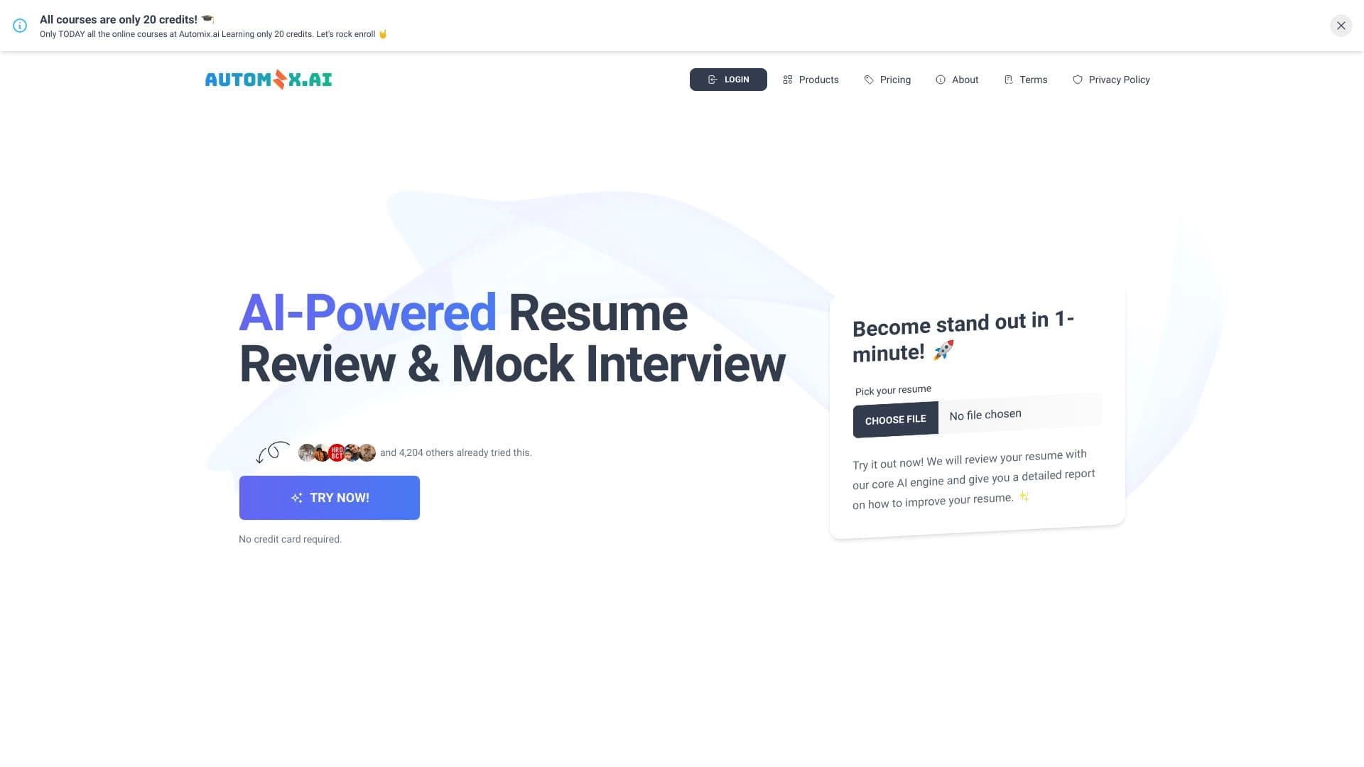 Automix AI Resume Review & Mock Interview