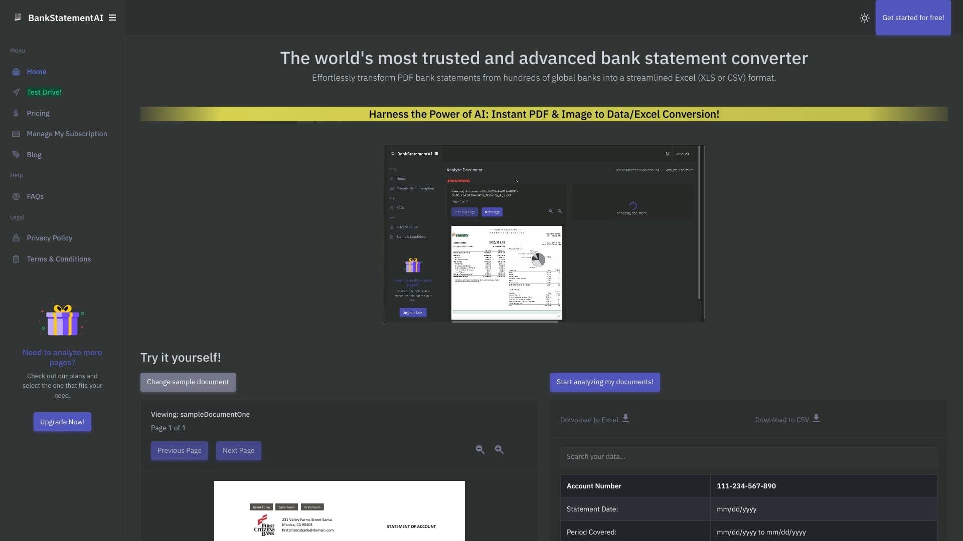 Bank Statement Converter