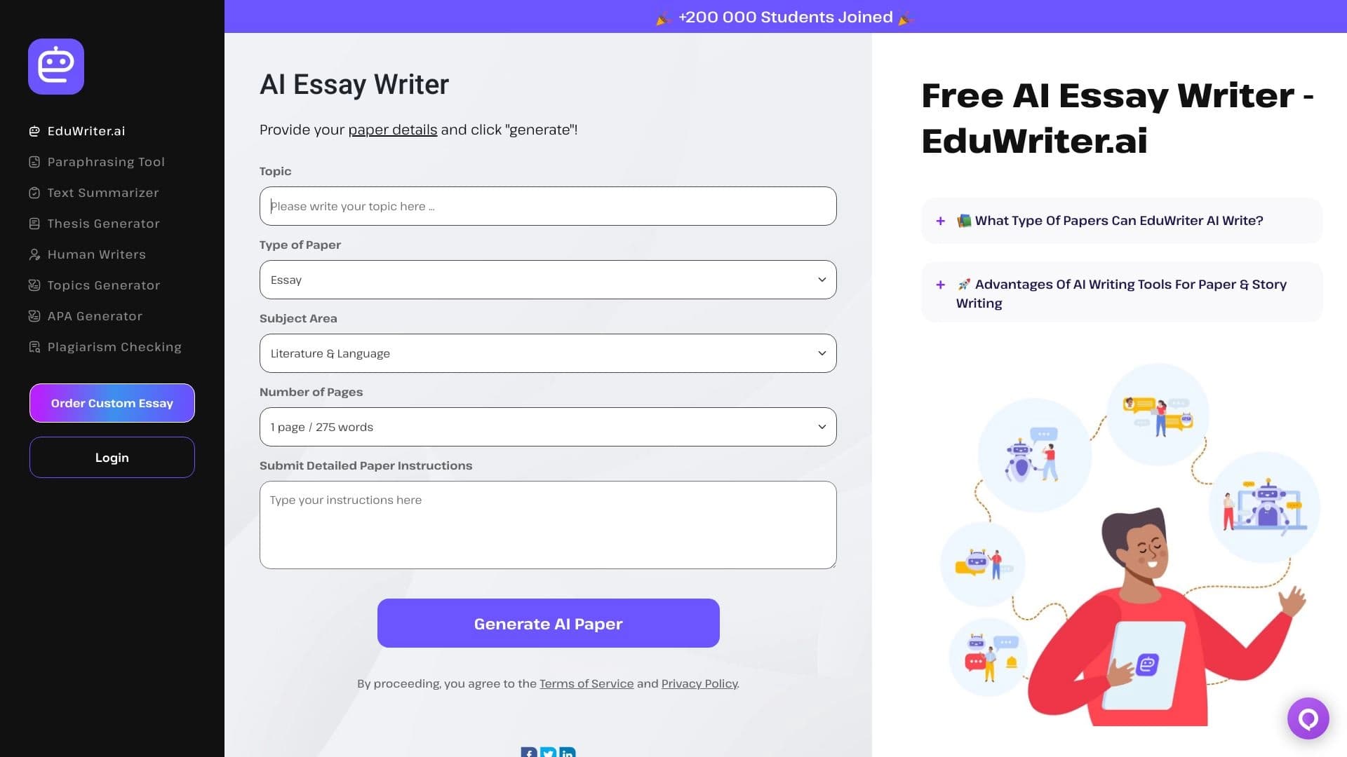EduWriter.ai — AI Essay Writer