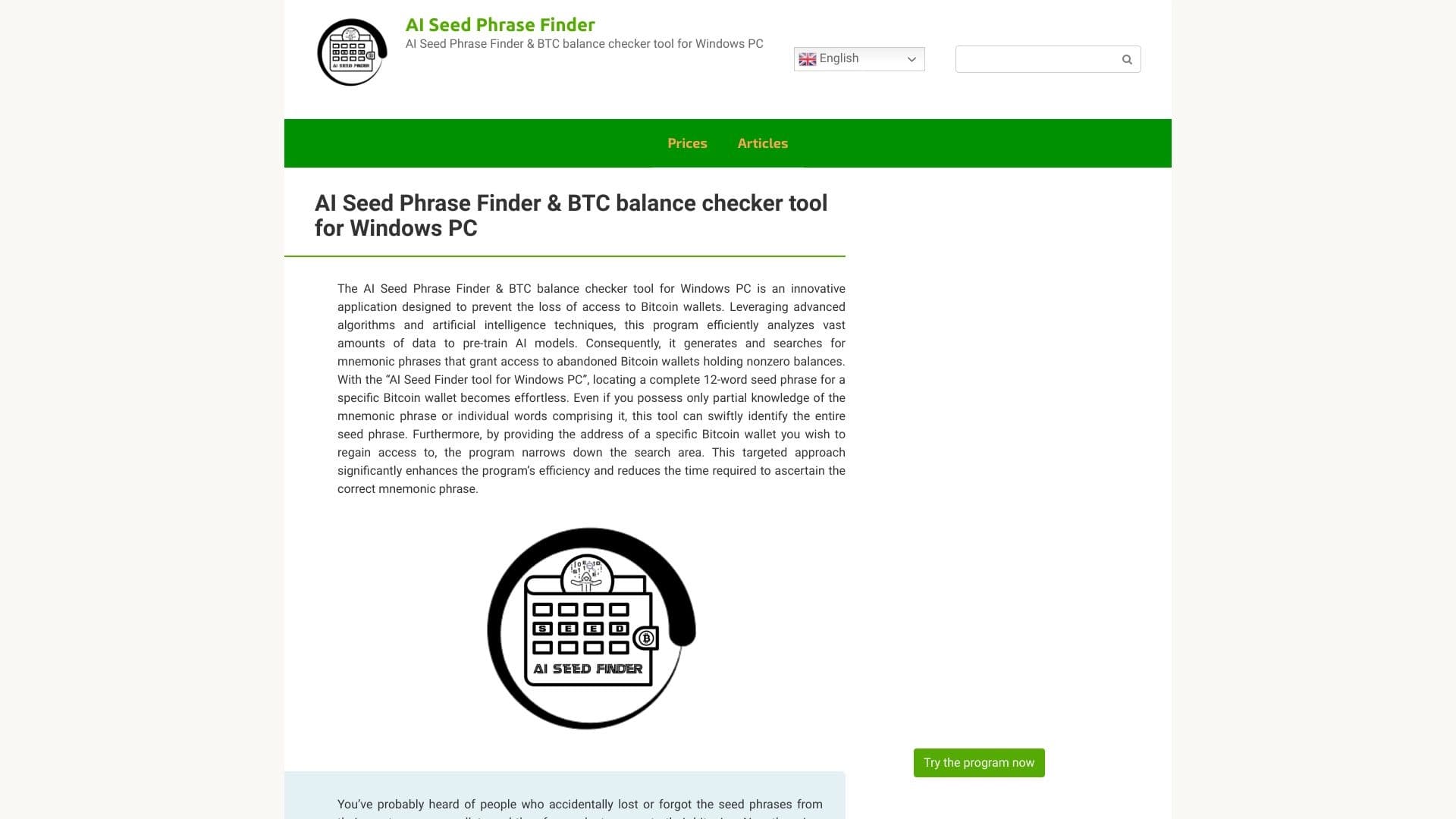 AI Seed Phrase Finder