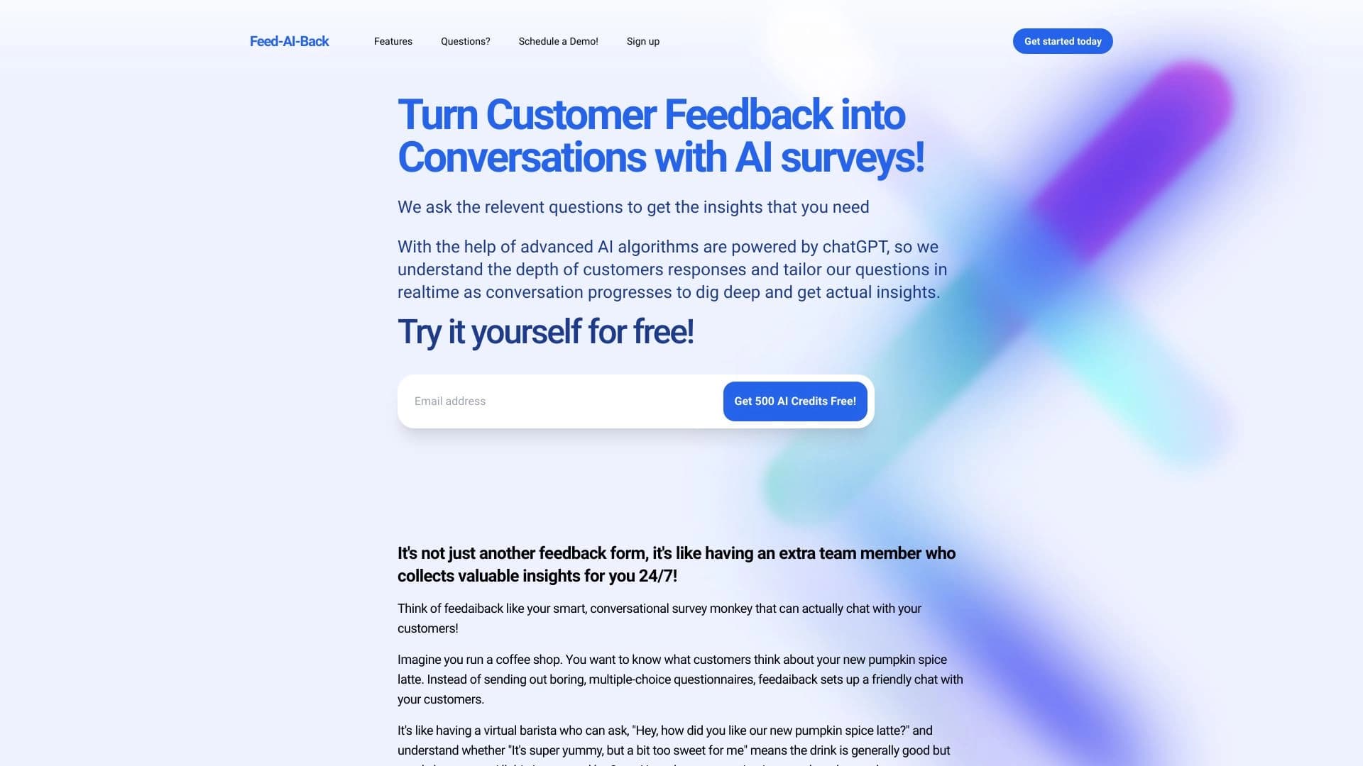 Feed-ai-back: AI driven customer feedback