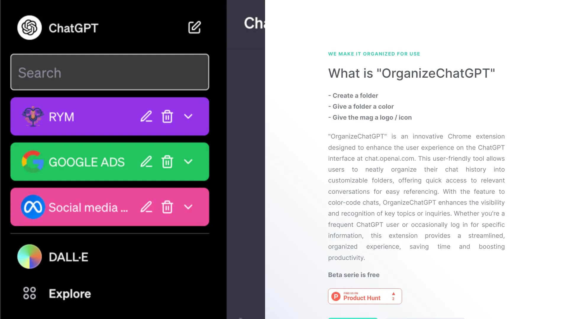 ChatGPT Organize