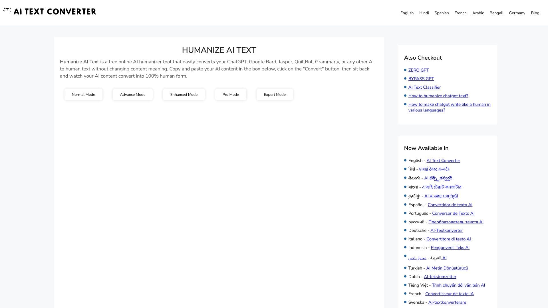 AI Text Converter