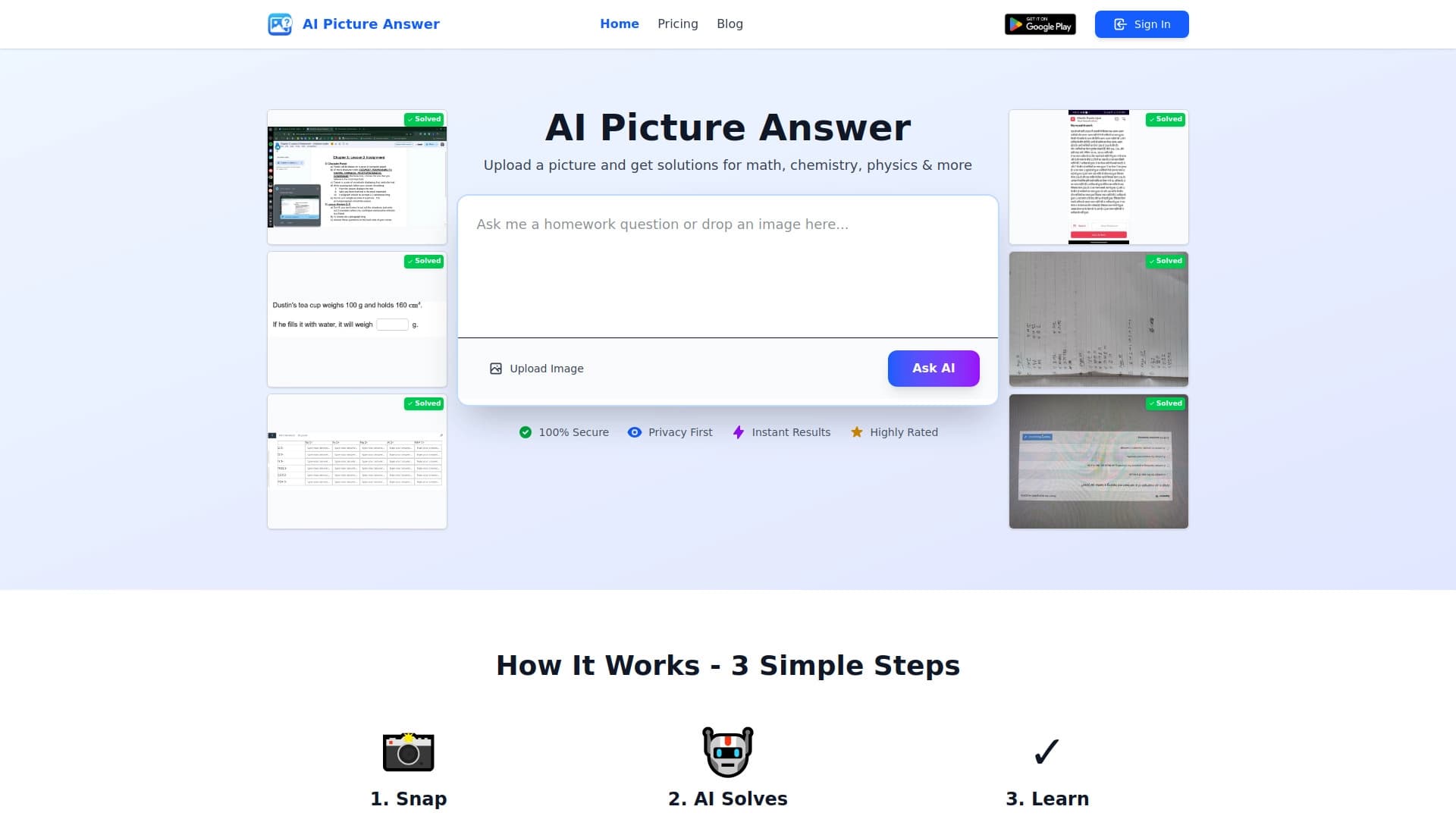 AI Picture Answer