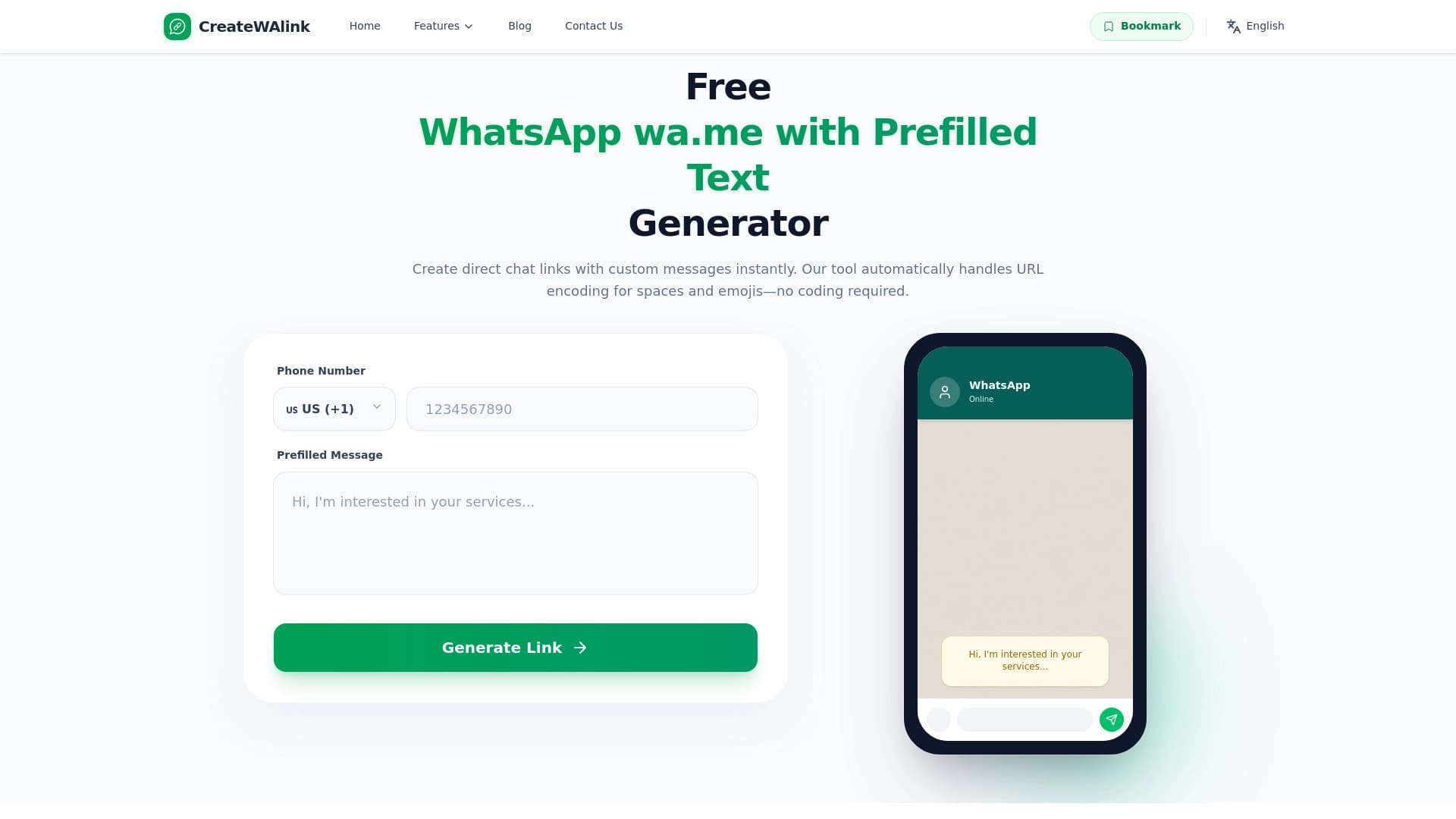 Create WhatsApp Link