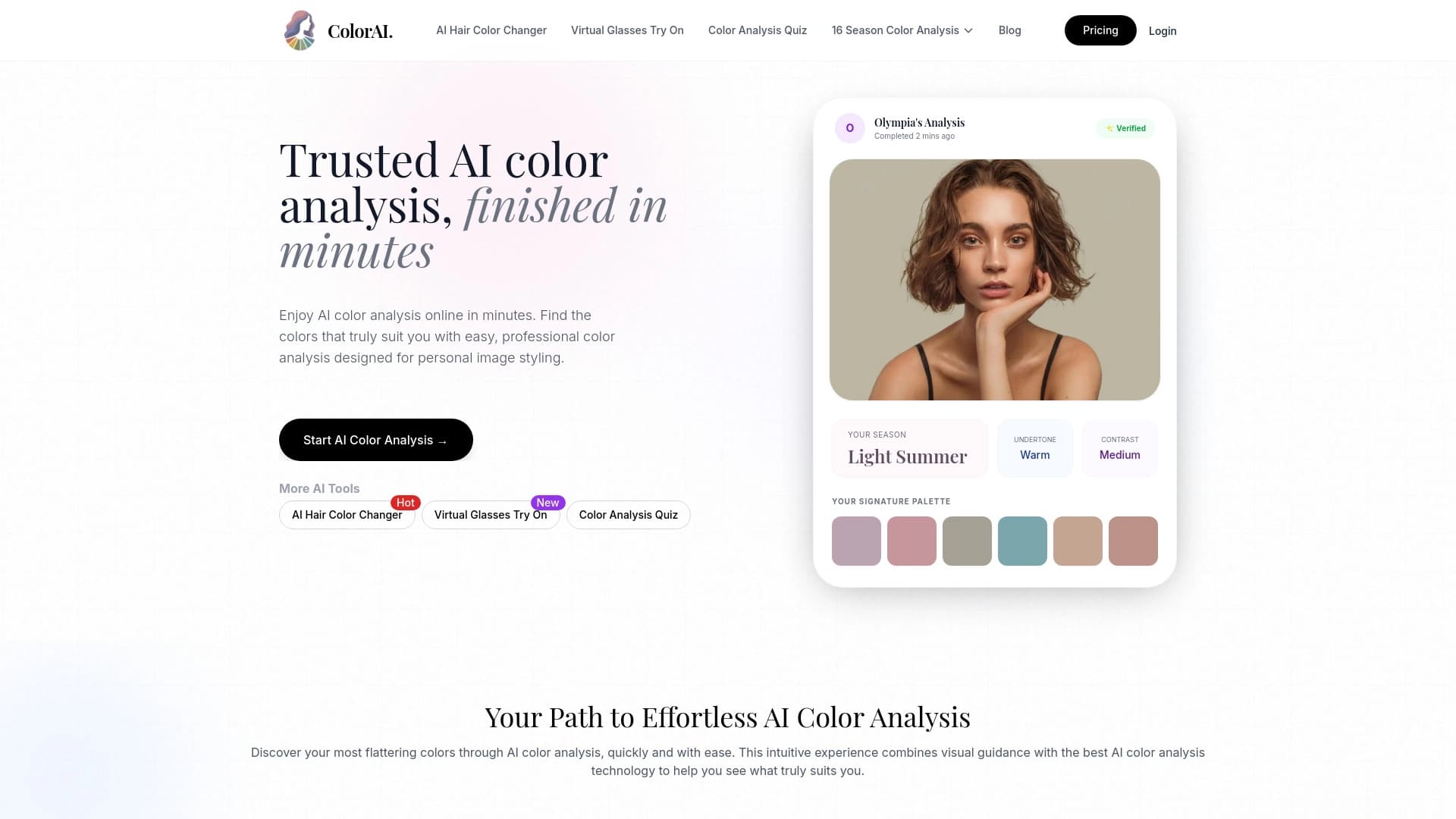 AI Color Analysis