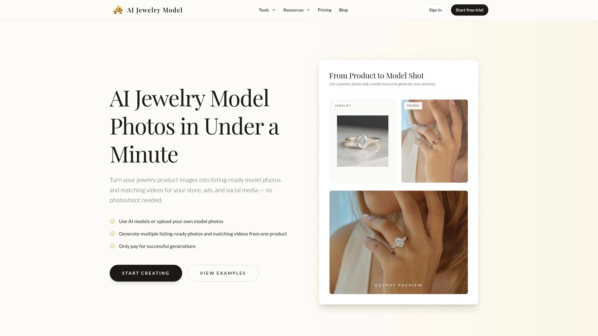 AI Jewelry Model