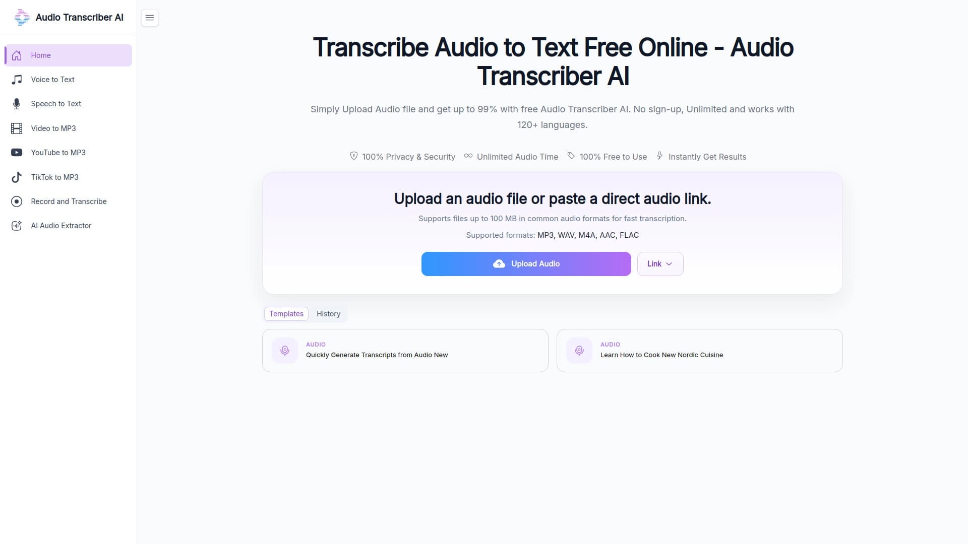 Audio Transcriber AI: Turn Audio to Text Free Online
