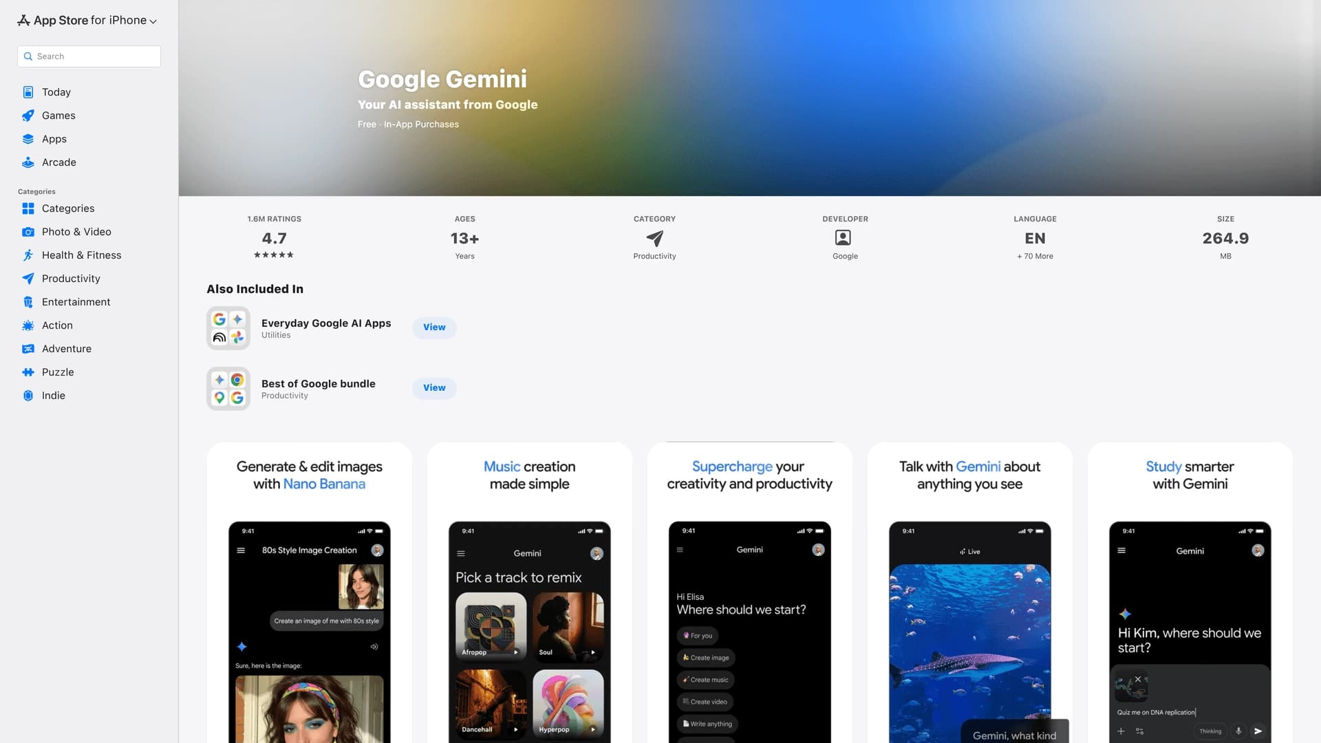 Google Gemini for iPhone