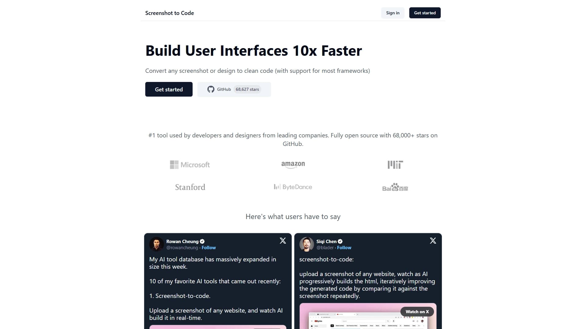 Screenshot to Code