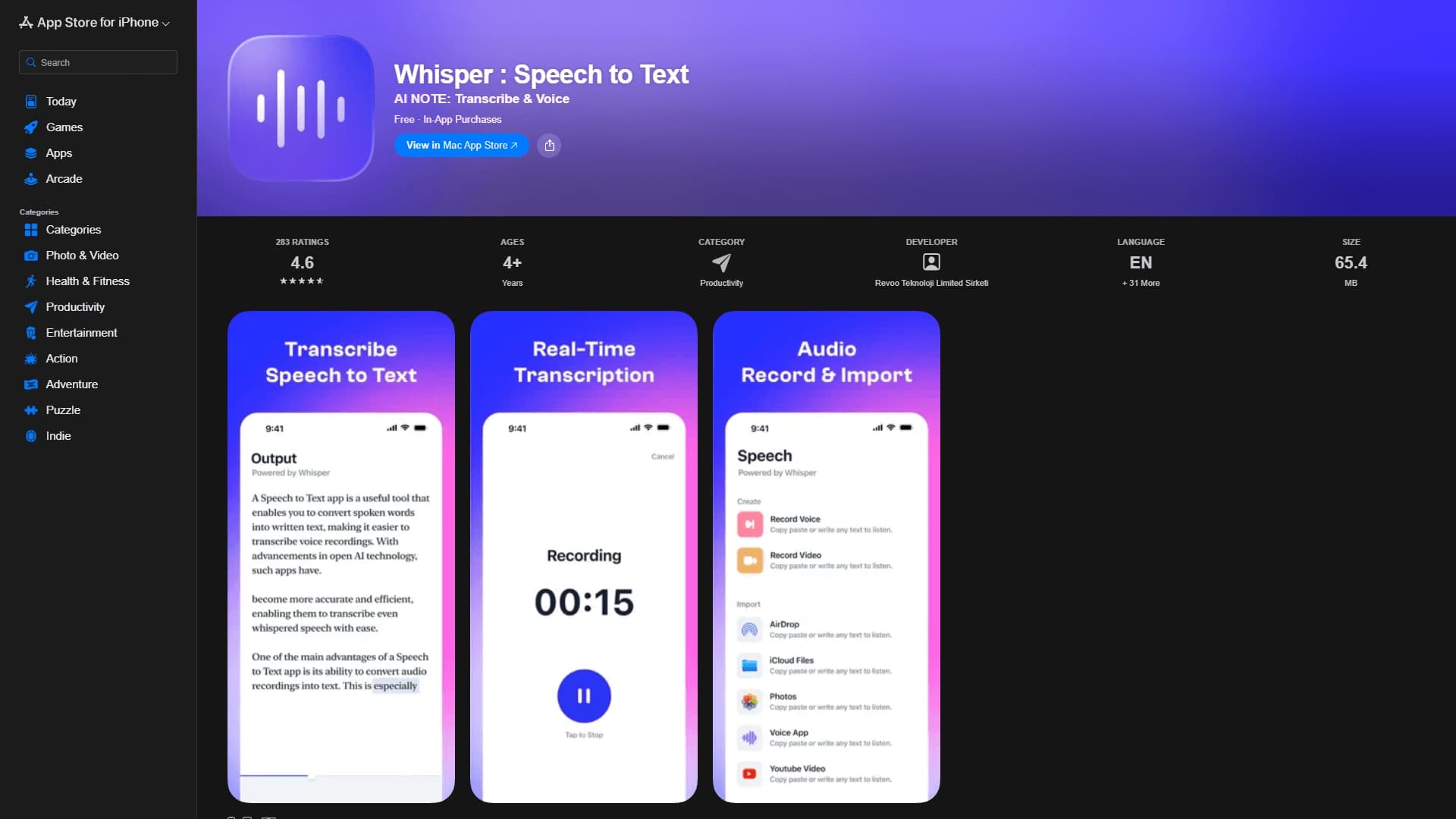 Speech to Text