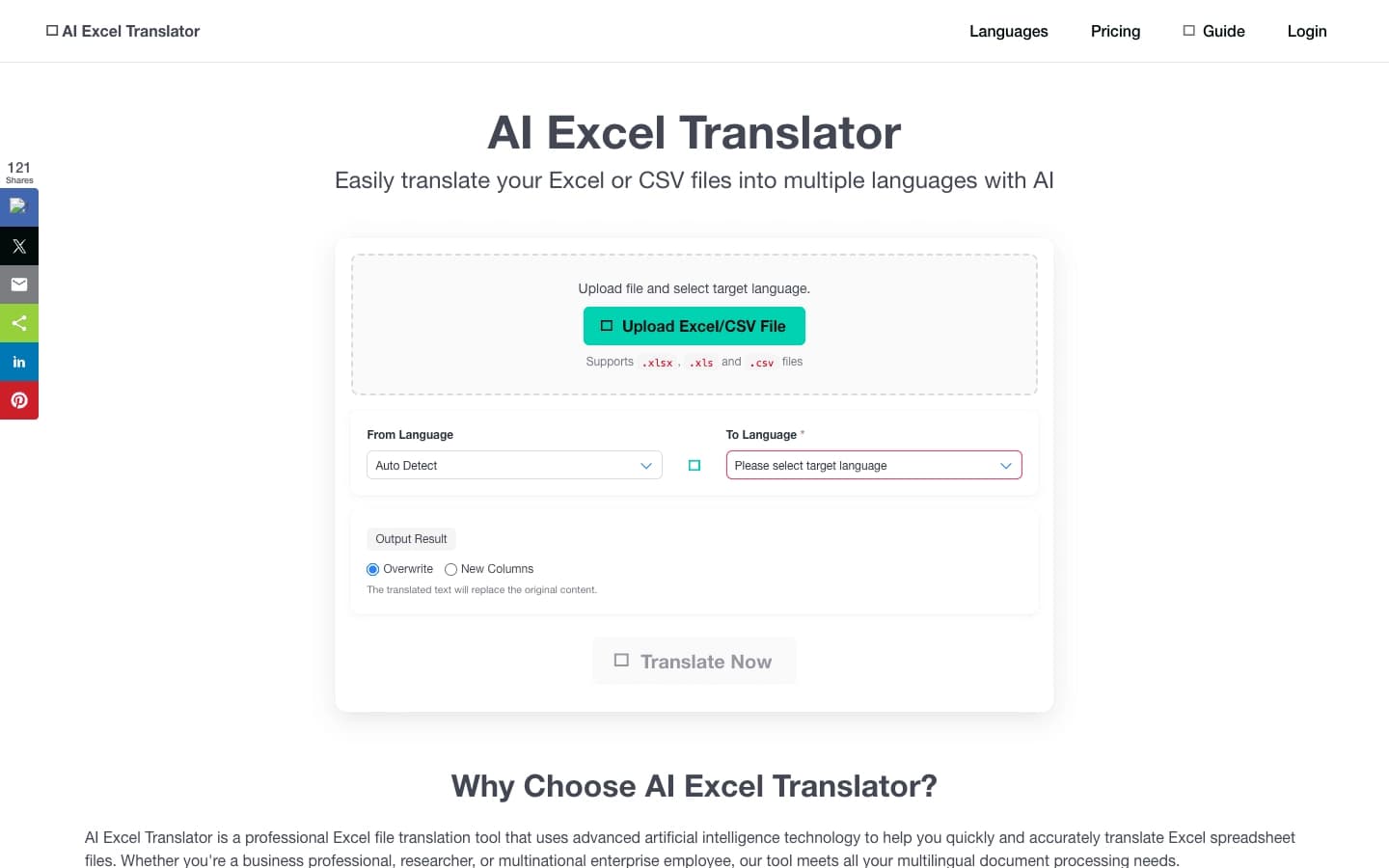 AI Excel Translator