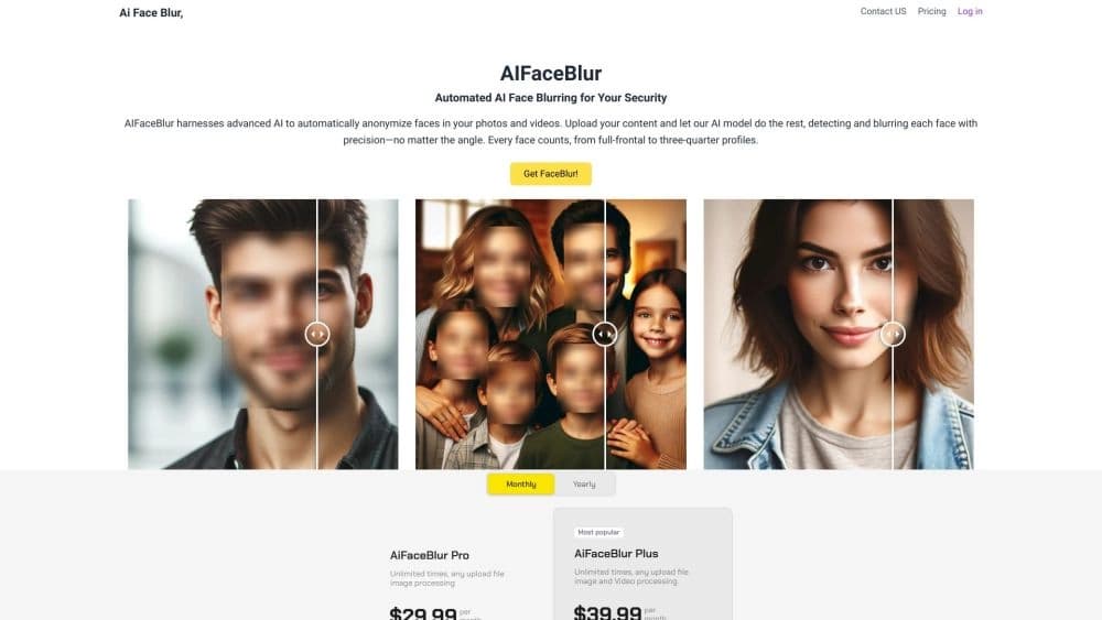 AI Face Blur