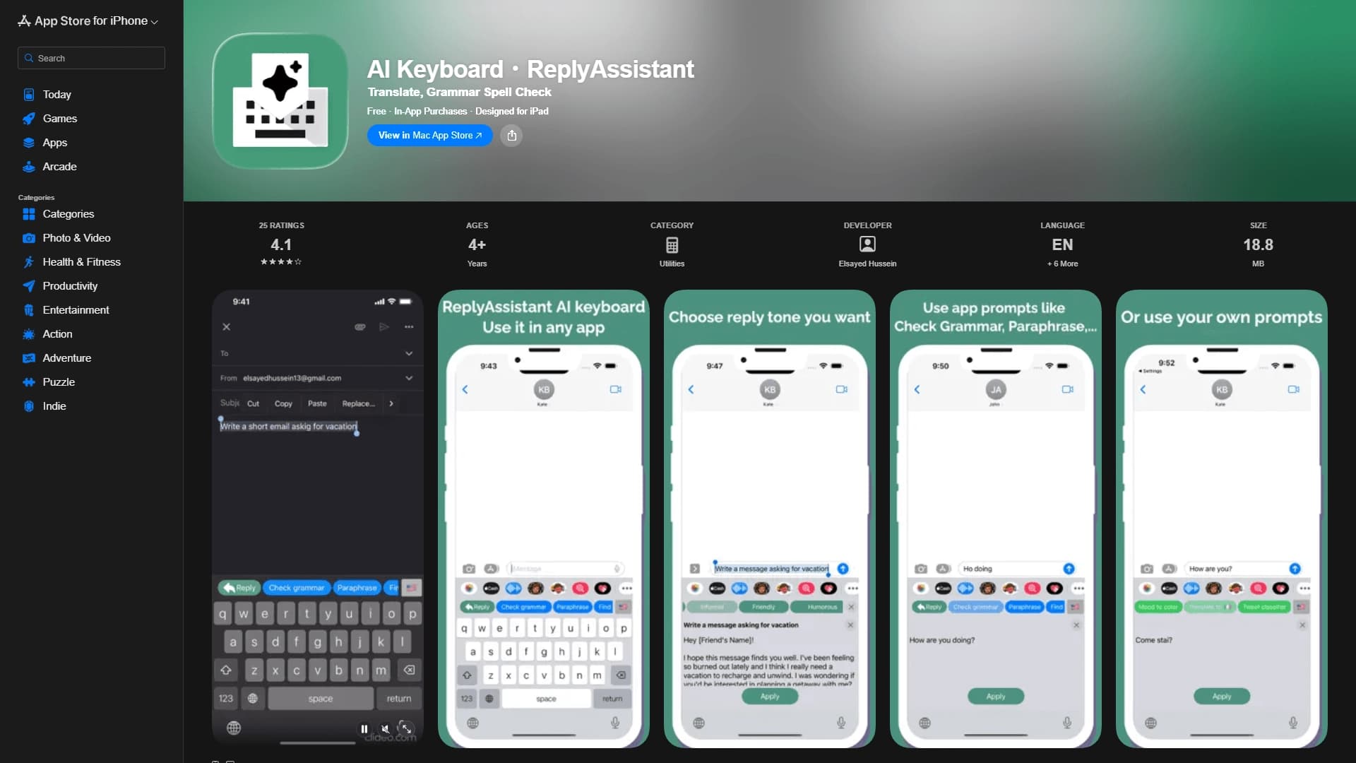 AI Keyboard・ReplyAssistant