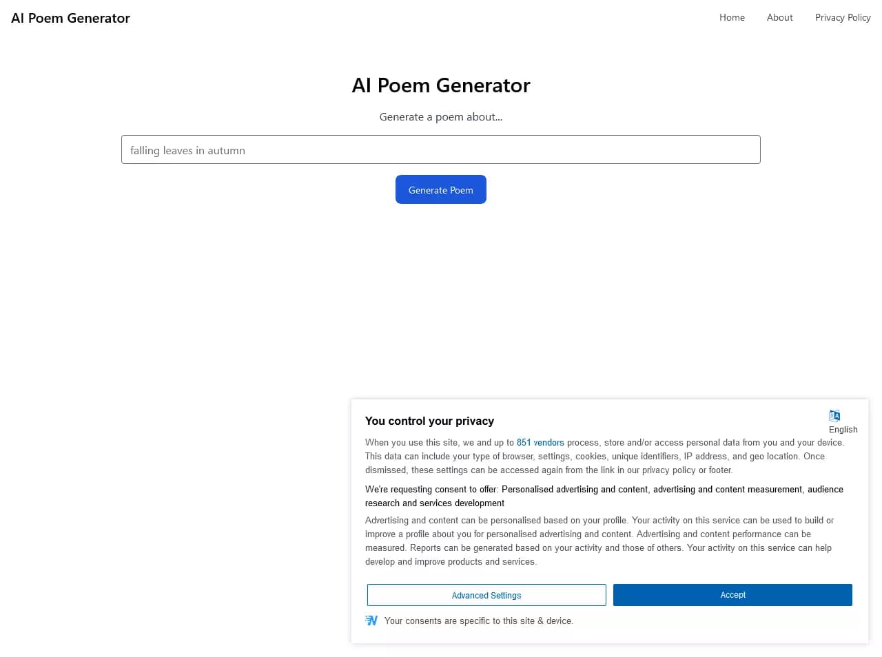 AI Poem Generator 2