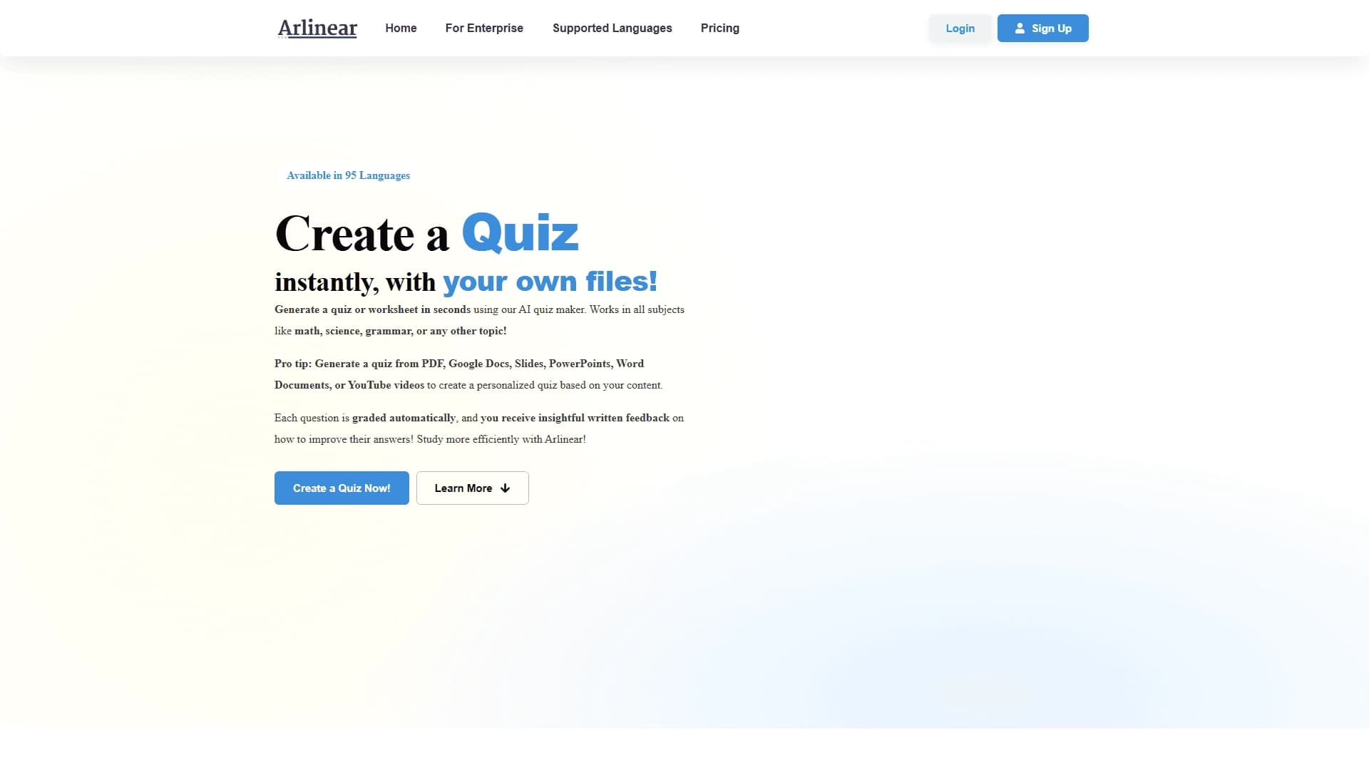 Arlinear AI Quiz Maker