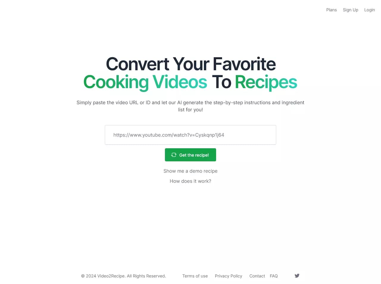 Video2Recipe