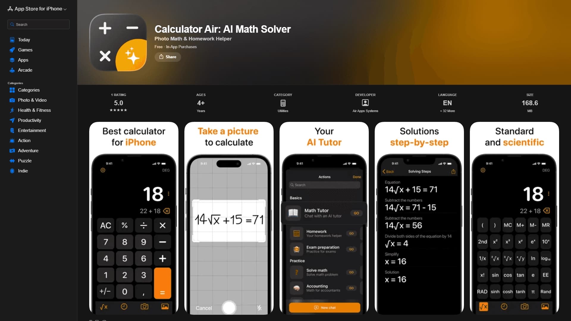Calculator Air: AI Math Solver