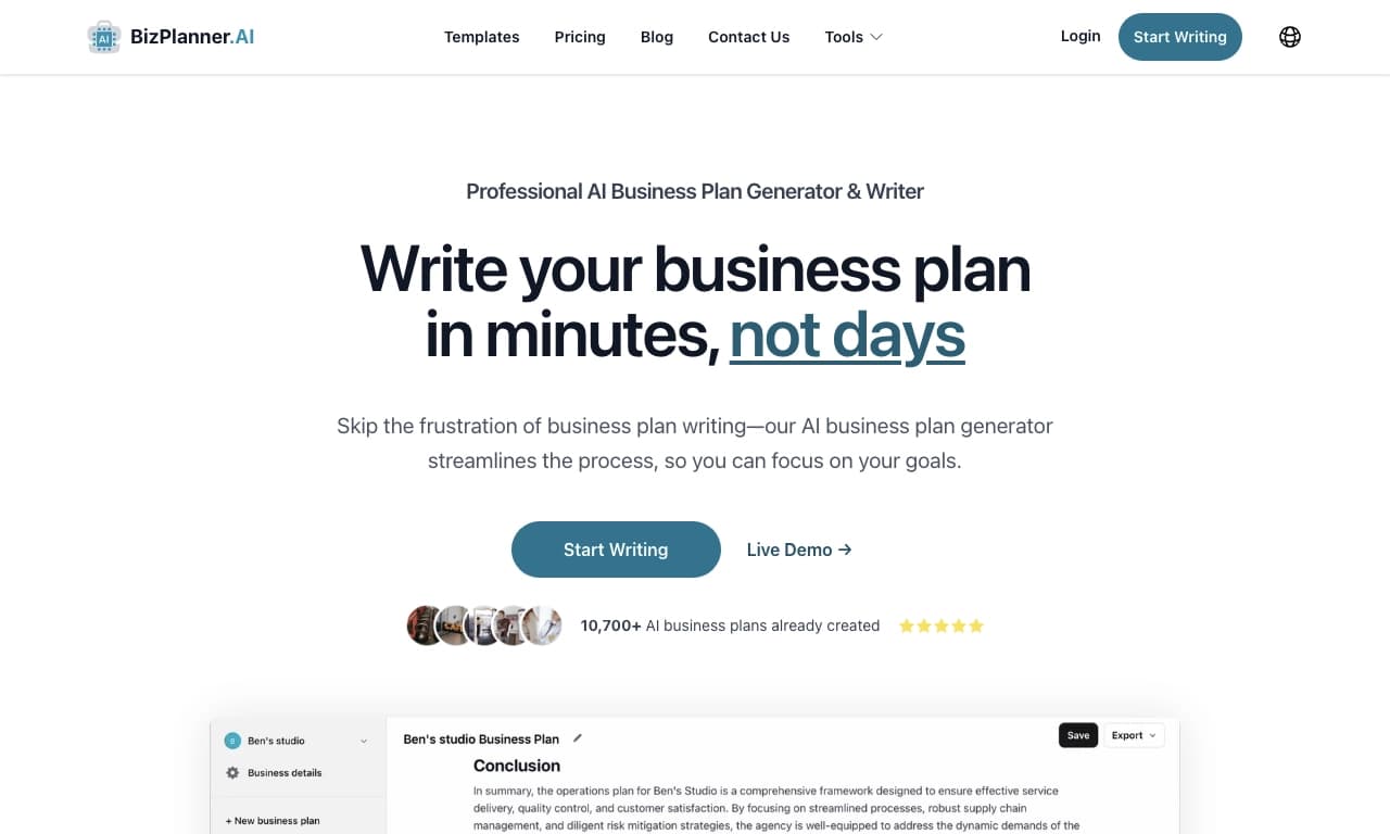 BizPlanner AI