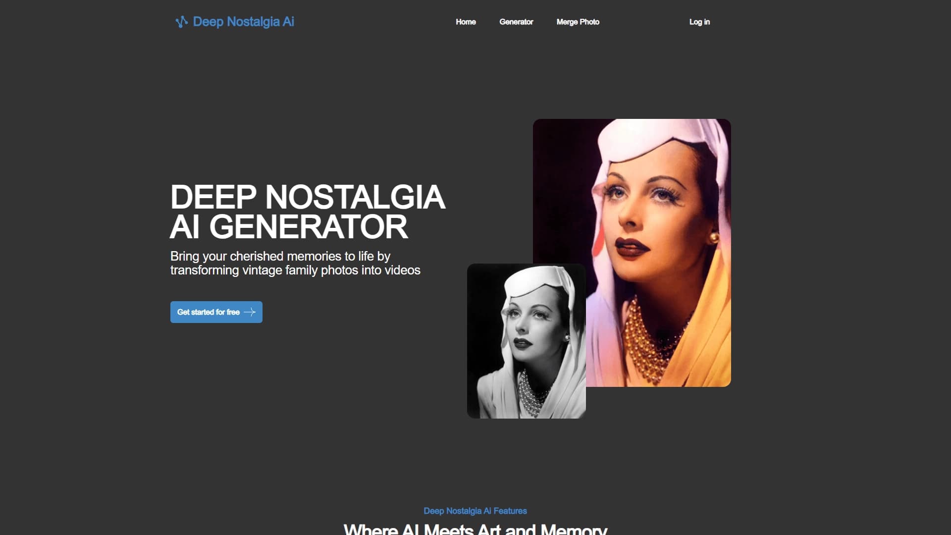 Deep Nostalgia AI Generator