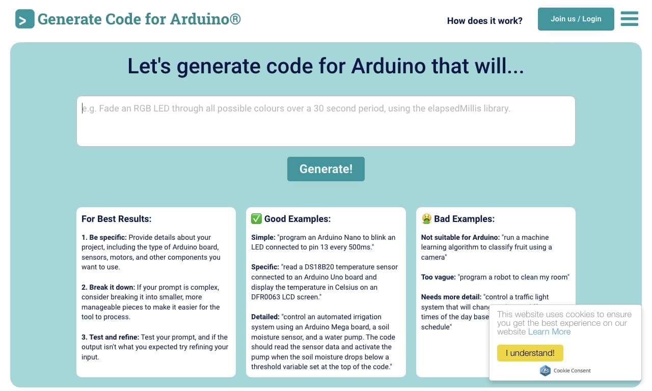 Duino Code Generator